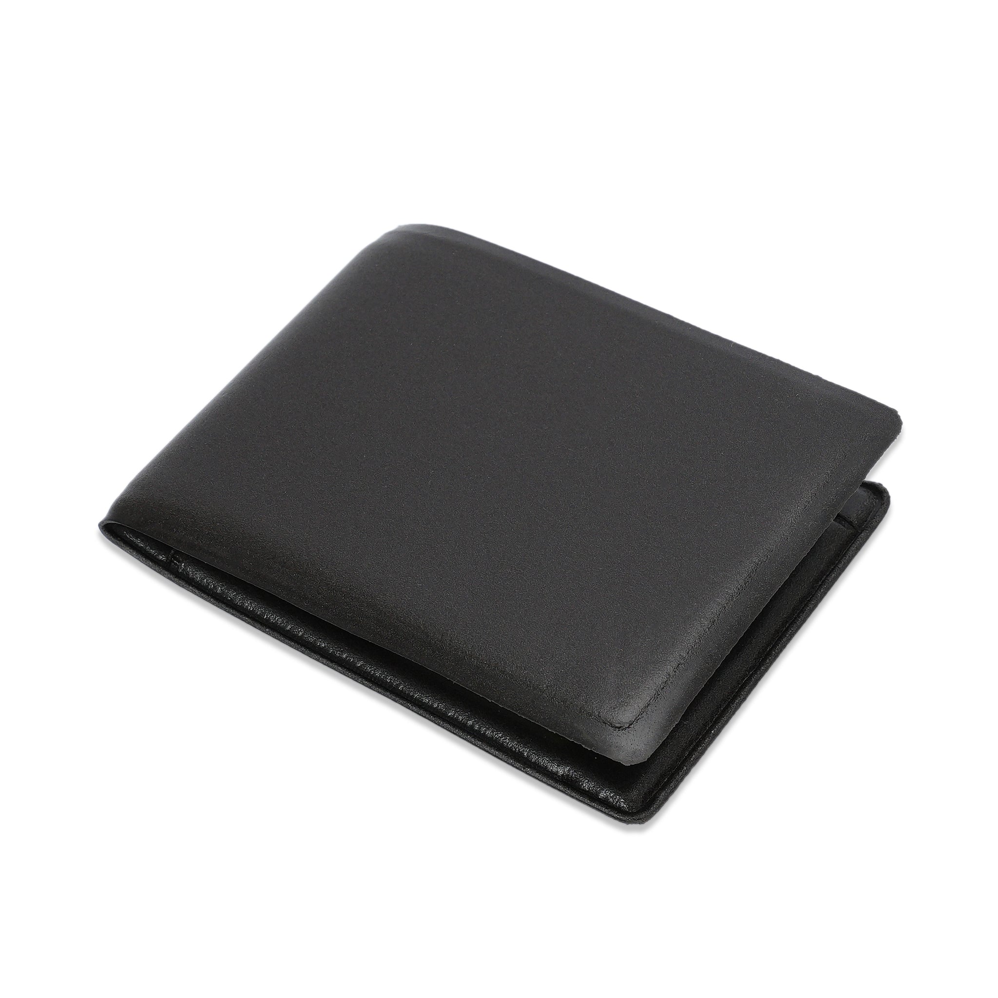 Premium Black Leather Bifold Wallet – Slim, Durable & Stylish